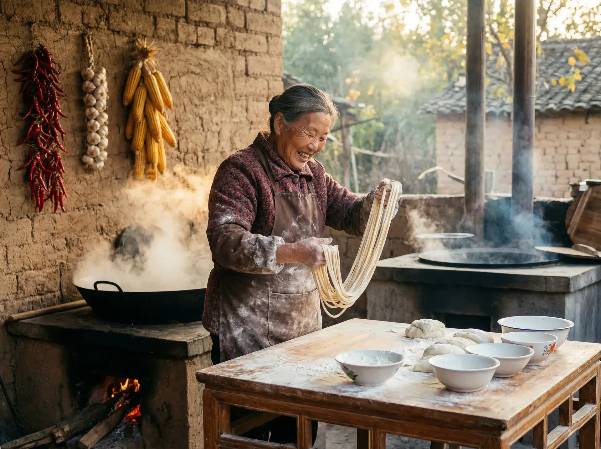农家大嫂手擀面 - 年轻的保姆5线观高清多鱼 乡村美食